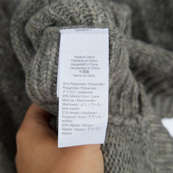 J. Crew Gray Relaxed Turtleneck Poncho Sweater Wool Mohair NWT Women's M/L - Picture 5 of 8